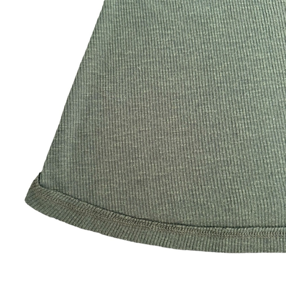 Free People racerback long beach tank top ribbed green flowy swing army Small - Picture 4 of 4